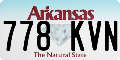 AR license plate 778KVN