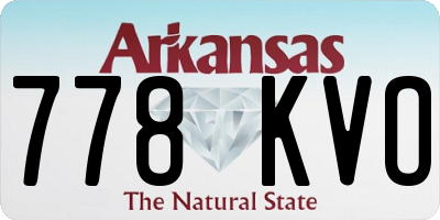AR license plate 778KVO