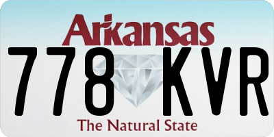AR license plate 778KVR