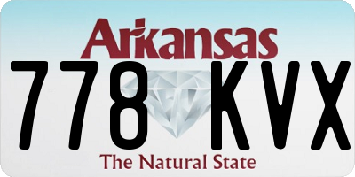AR license plate 778KVX