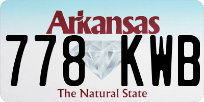 AR license plate 778KWB