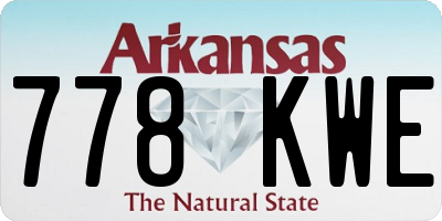 AR license plate 778KWE