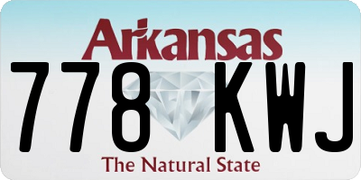 AR license plate 778KWJ