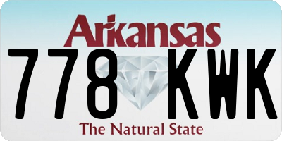 AR license plate 778KWK