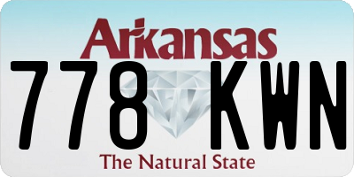 AR license plate 778KWN