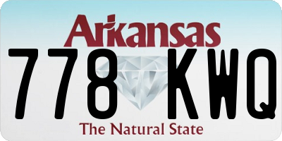 AR license plate 778KWQ