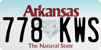AR license plate 778KWS