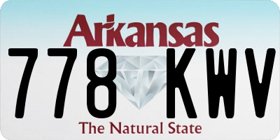 AR license plate 778KWV