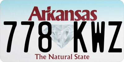 AR license plate 778KWZ