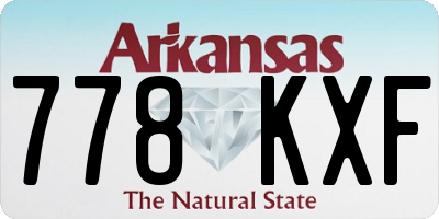 AR license plate 778KXF