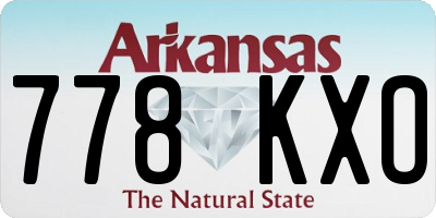 AR license plate 778KXO