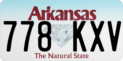 AR license plate 778KXV