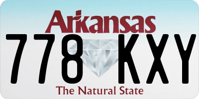 AR license plate 778KXY