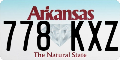 AR license plate 778KXZ