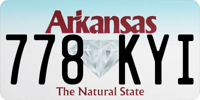 AR license plate 778KYI