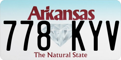 AR license plate 778KYV