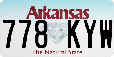 AR license plate 778KYW