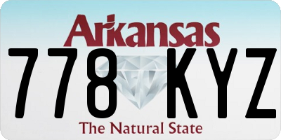AR license plate 778KYZ