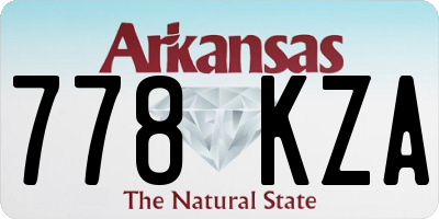 AR license plate 778KZA