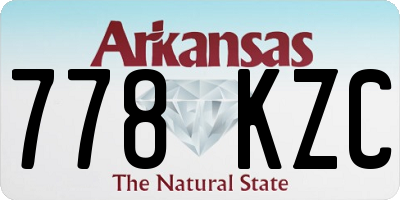 AR license plate 778KZC