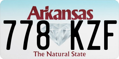 AR license plate 778KZF