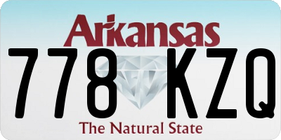 AR license plate 778KZQ