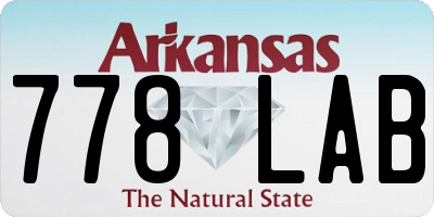 AR license plate 778LAB