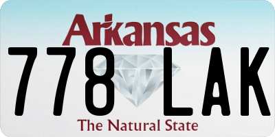 AR license plate 778LAK