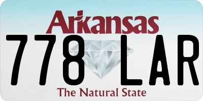AR license plate 778LAR