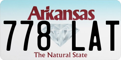 AR license plate 778LAT