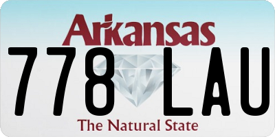 AR license plate 778LAU