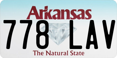 AR license plate 778LAV