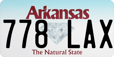 AR license plate 778LAX