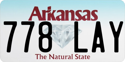 AR license plate 778LAY