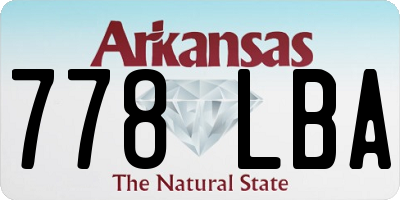AR license plate 778LBA