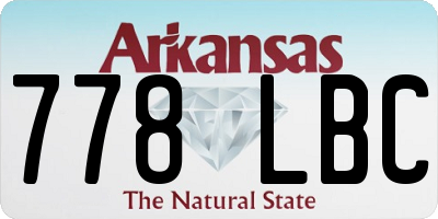 AR license plate 778LBC