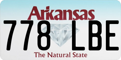 AR license plate 778LBE