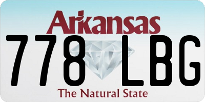 AR license plate 778LBG