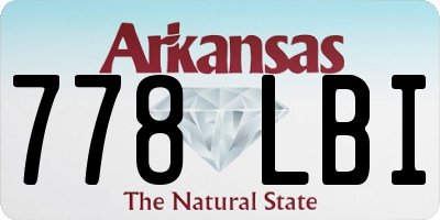 AR license plate 778LBI