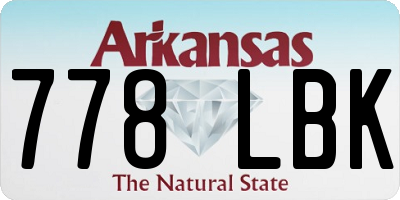 AR license plate 778LBK