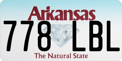 AR license plate 778LBL