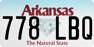 AR license plate 778LBQ