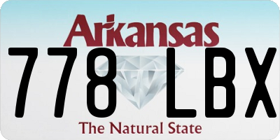 AR license plate 778LBX