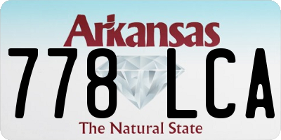 AR license plate 778LCA