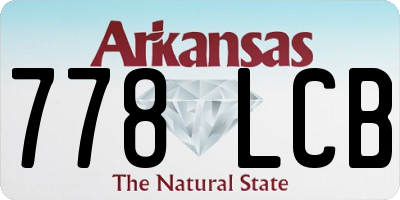 AR license plate 778LCB