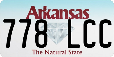 AR license plate 778LCC