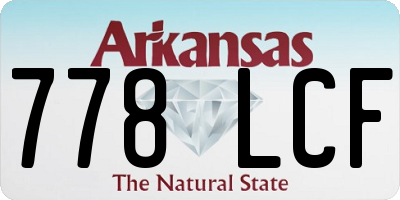 AR license plate 778LCF