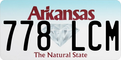 AR license plate 778LCM