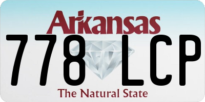 AR license plate 778LCP