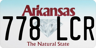 AR license plate 778LCR